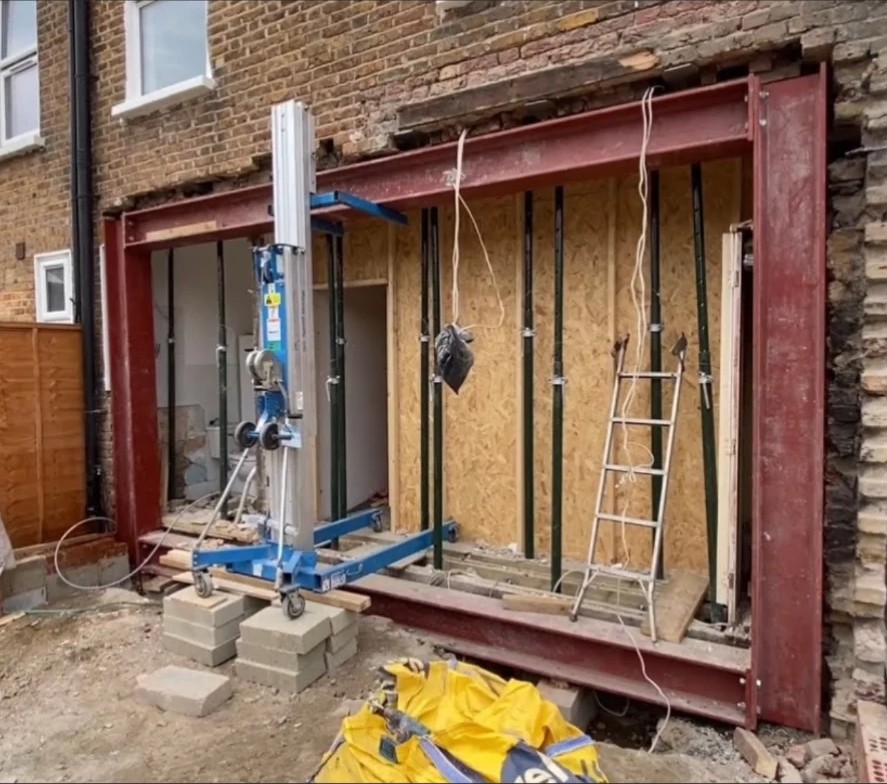 Structural steel and shutter work during a property maintenance job by Excel